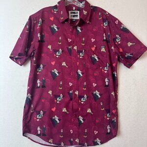 The RSVLTS Roosevelt The Office Dwight Schrute & Angela shirt sz L novelty‎ red